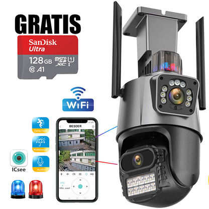 Dupla PTZ kamera sa alarmom+GRATIS 128 GB kartica 4K